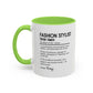 Custom Fashion Stylist Mug, Funny Glam Gift, Stylist Dictionary Mug, Personalized Fashion Mug, Colorful Mugs (11oz, 15oz)