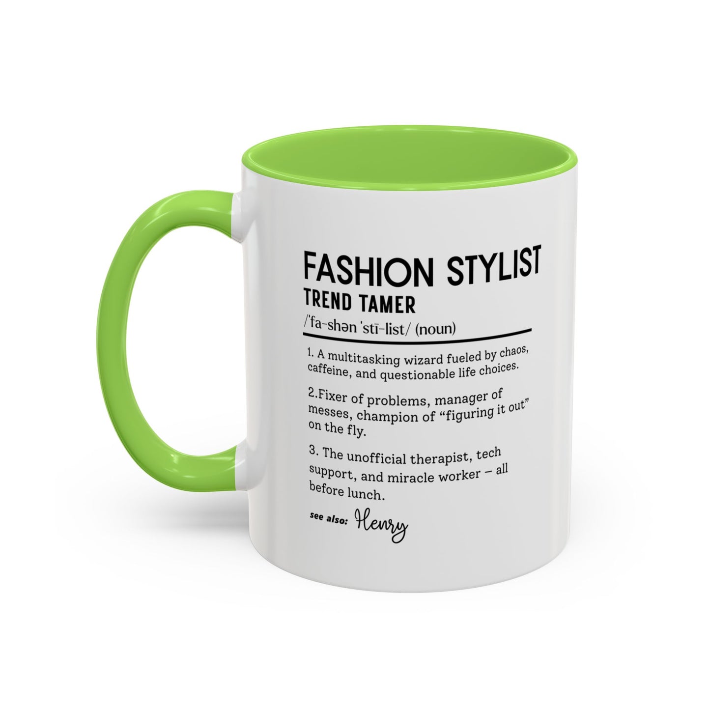 Custom Fashion Stylist Mug, Funny Glam Gift, Stylist Dictionary Mug, Personalized Fashion Mug, Colorful Mugs (11oz, 15oz)