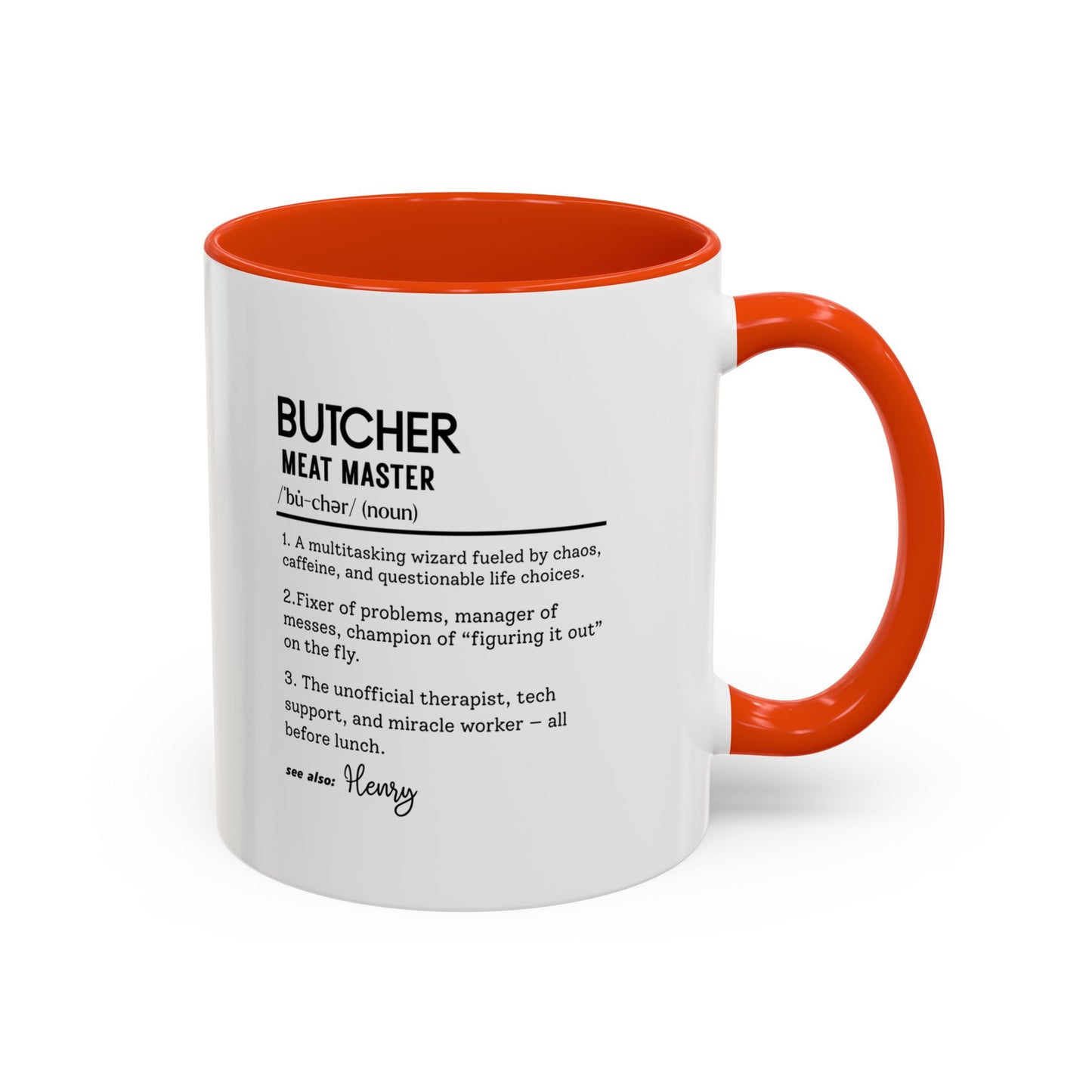 Custom Butcher Mug, Funny Dictionary Definition Gift, Meat Master Mug, Butcher Coffee Cup, Personalized Butcher Gift, Meat Cutter Mug