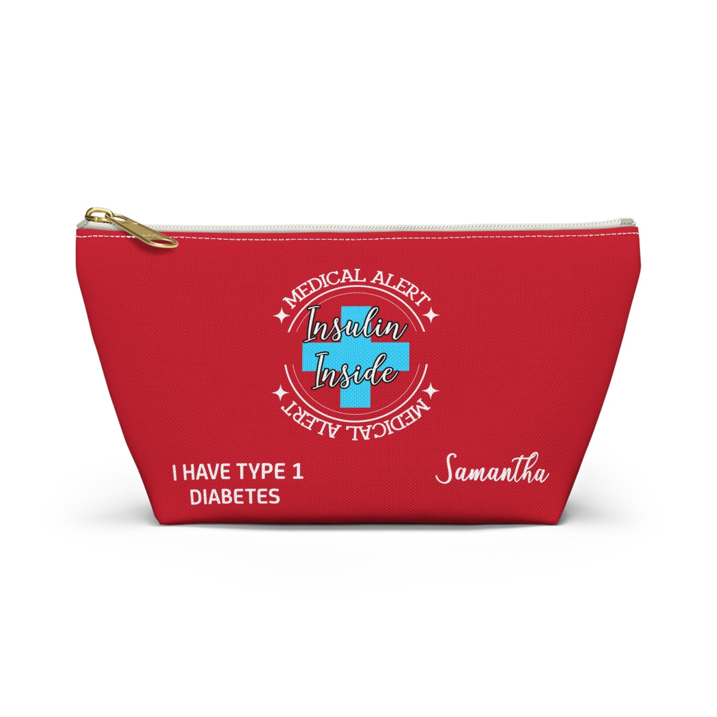Personalized Medical Alert Insulin Pouch for Type 1 Diabetes Samantha Insulin Storage Emergency Diabetes Kit Travel School Ready