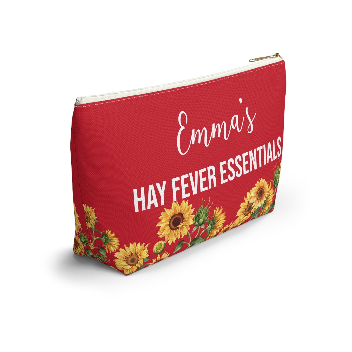 Hay Fever Essentials Pouch Allergy Meds Storage Bag for Tablets Tissues Nasal Spray Personalized Travel Case for Seasonal Allergies