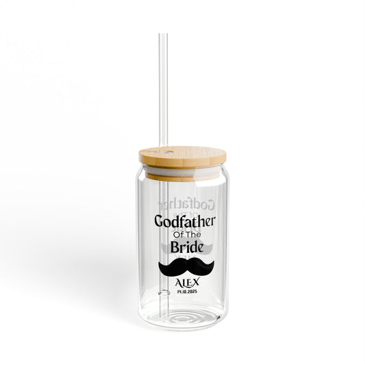 Godfather of the Bride Sipper, Personalized Wedding Gift, Custom Godfather Sipper, Bride Godparent Gift, Wedding Keepsake Cup, 16oz