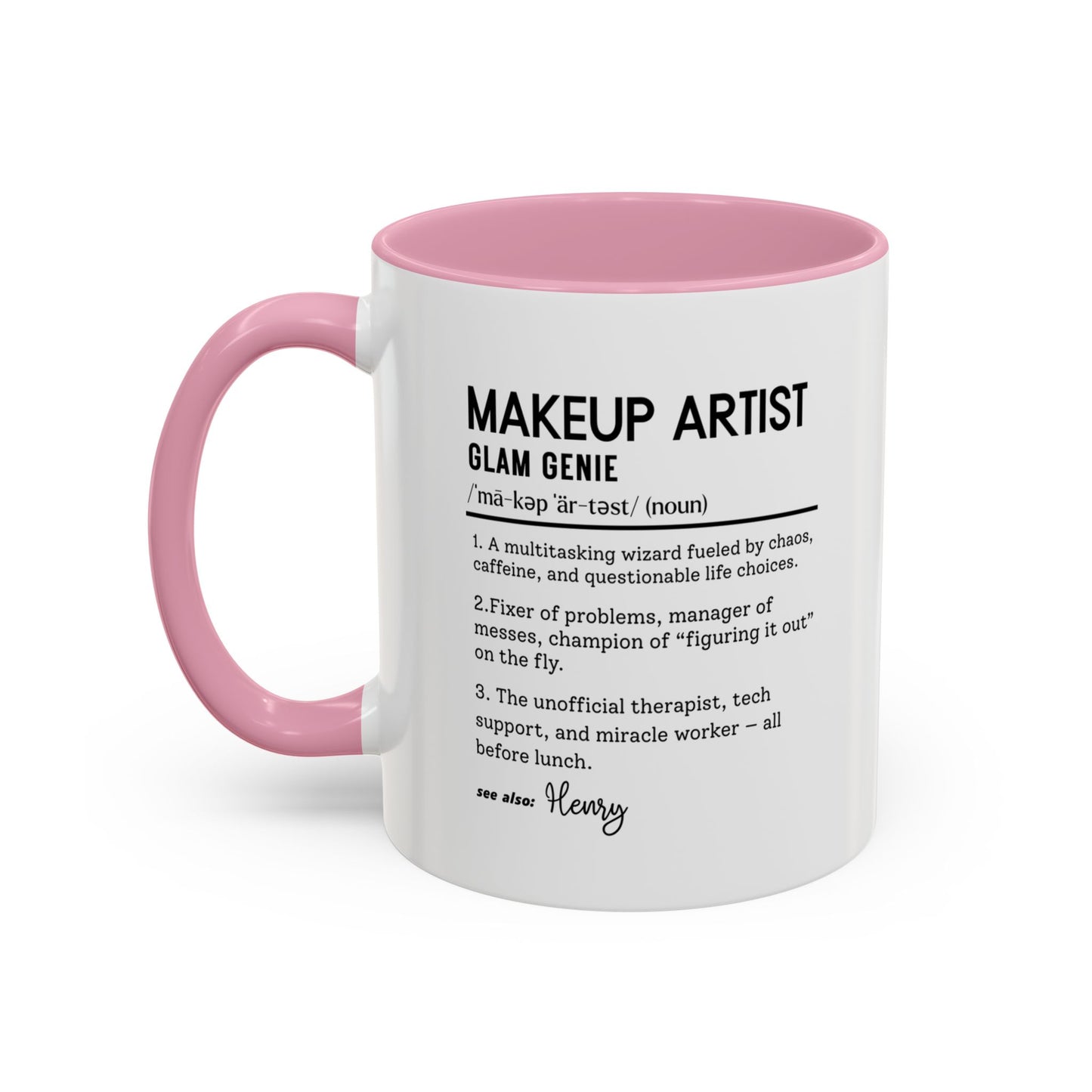 Glam Genie Mug, Funny Makeup Artist Gift, Beauty Lover Mug, MUA Coffee Cup, Personalized Makeup Mug, Colorful Mug (11oz, 15oz)