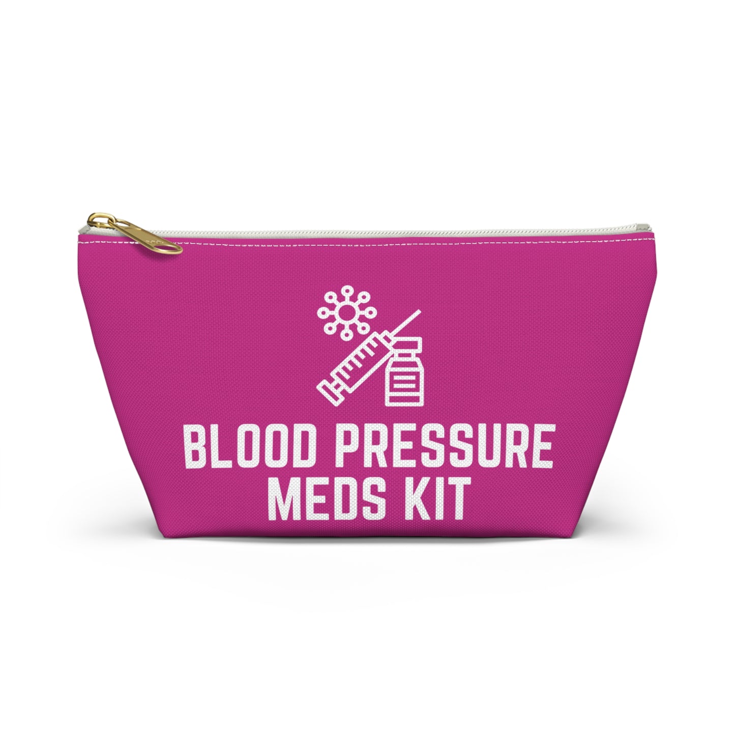 Personalized Blood Pressure Meds Kit Pouch for Daily Medication Storage Travel Organizer for Hypertension and Health Essentials