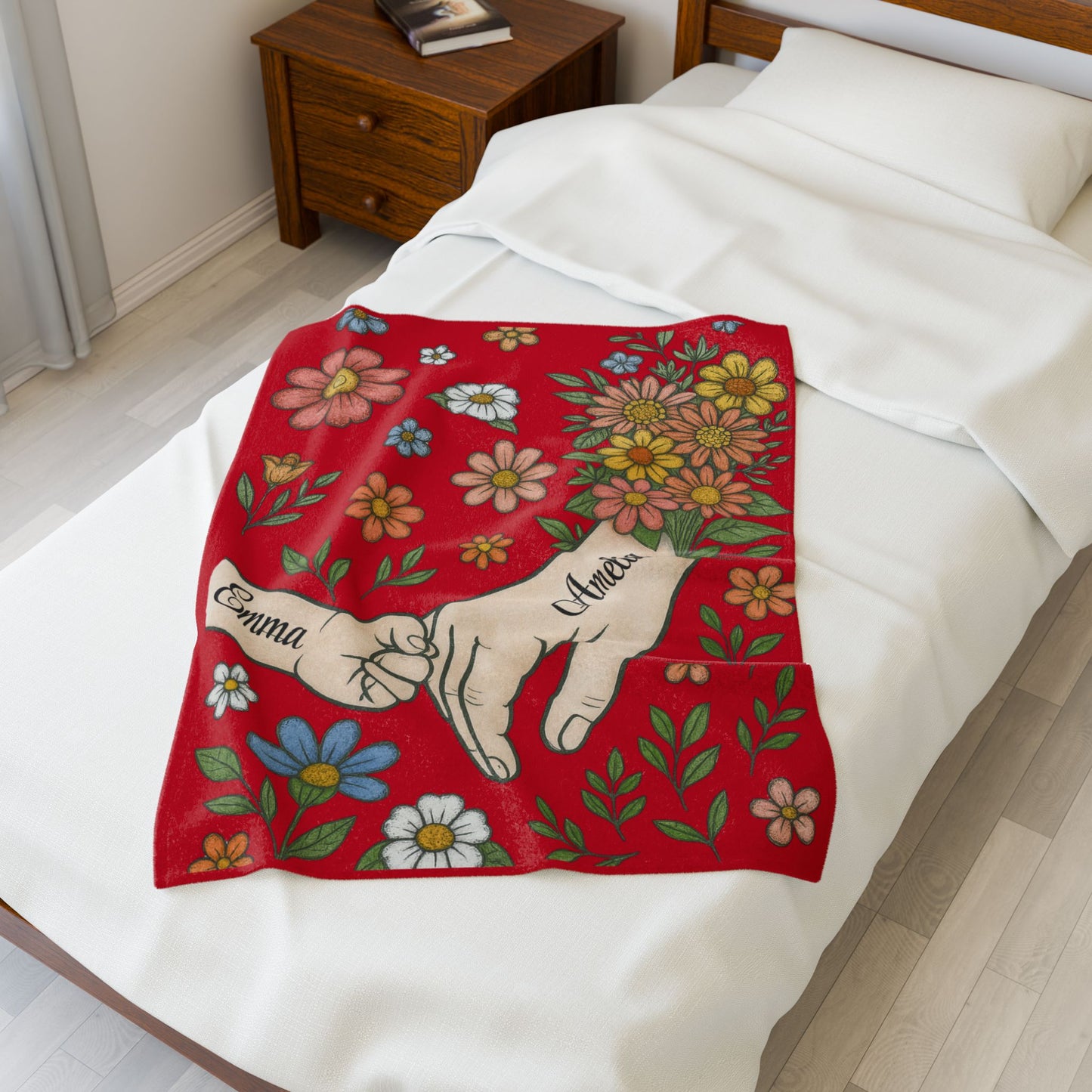 Couple Blanket, Personalized Name Blanket, Custom Love Blanket, Anniversary Gift, Wedding Gift, Romantic Blanket, Gift for Him Her