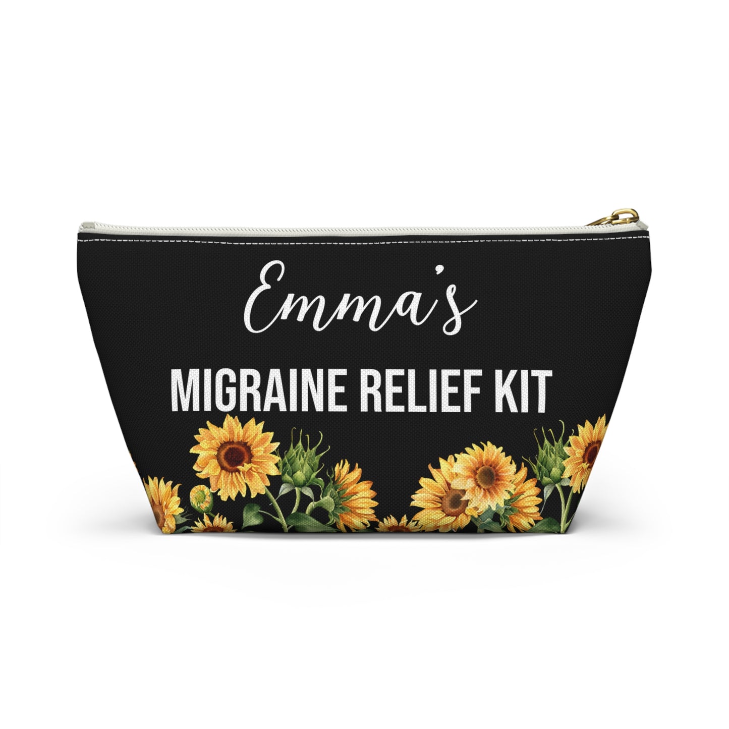 Migraine Relief Kit for Emergency Meds Personalized Pouch for Headache Essentials Travel Medication Organizer for Daily Pain Support