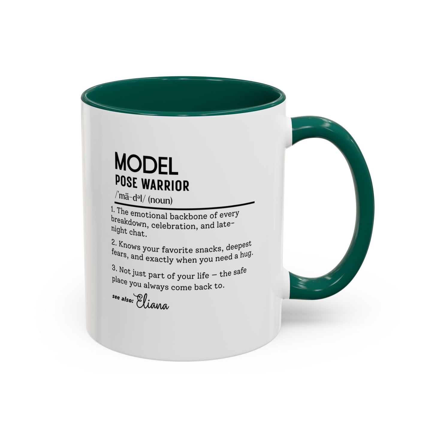 Model Dictionary Mug, Funny Pose Warrior Mug Gift, Personalized Runway Star Coffee Cup, Colorful Mugs (11oz, 15oz)