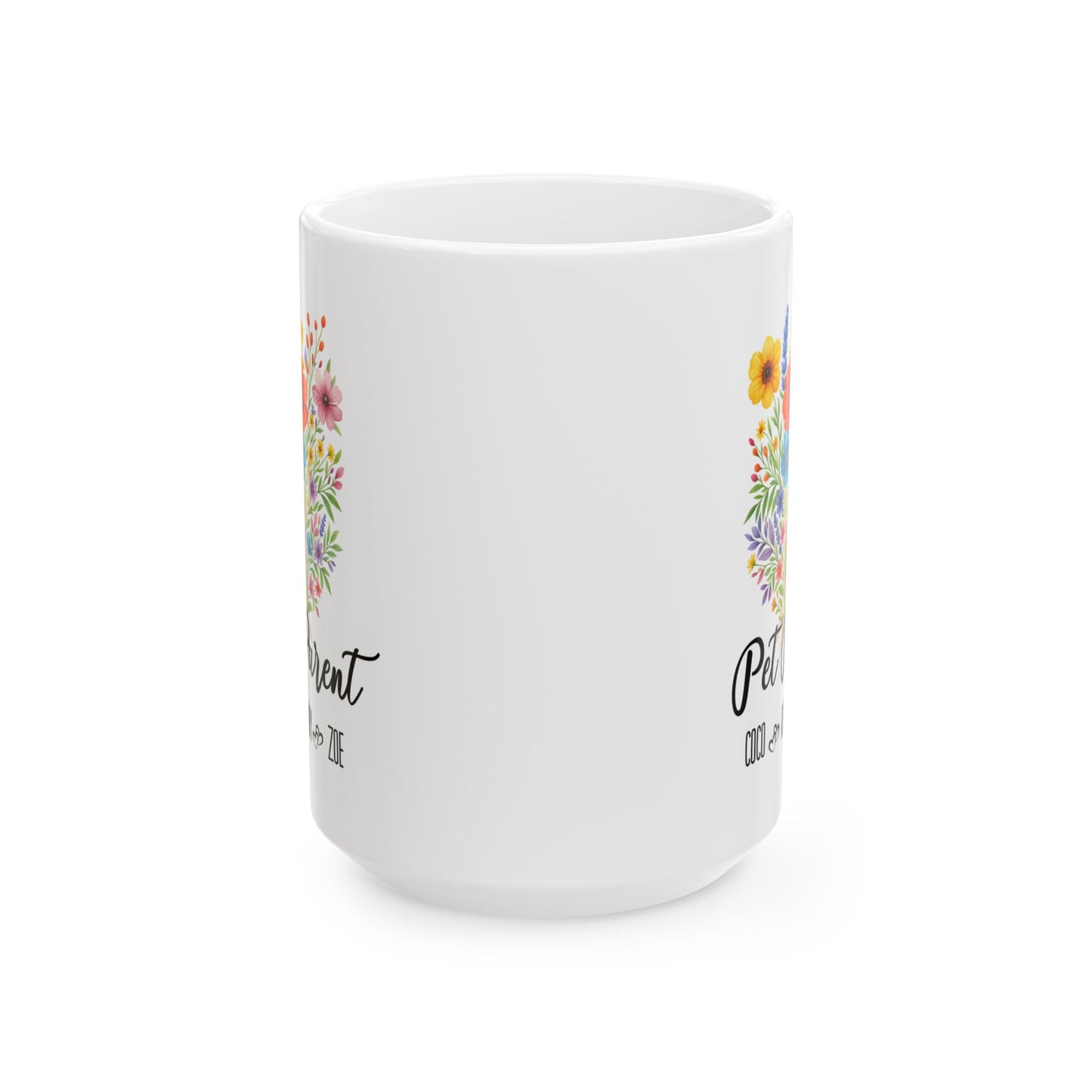 Pet Parent Mug 11oz 15oz Custom Coffee Cup Gift for Dog or Cat Lovers Personalized Ceramic Mug for Animal Owner or Pet Mom and Dad