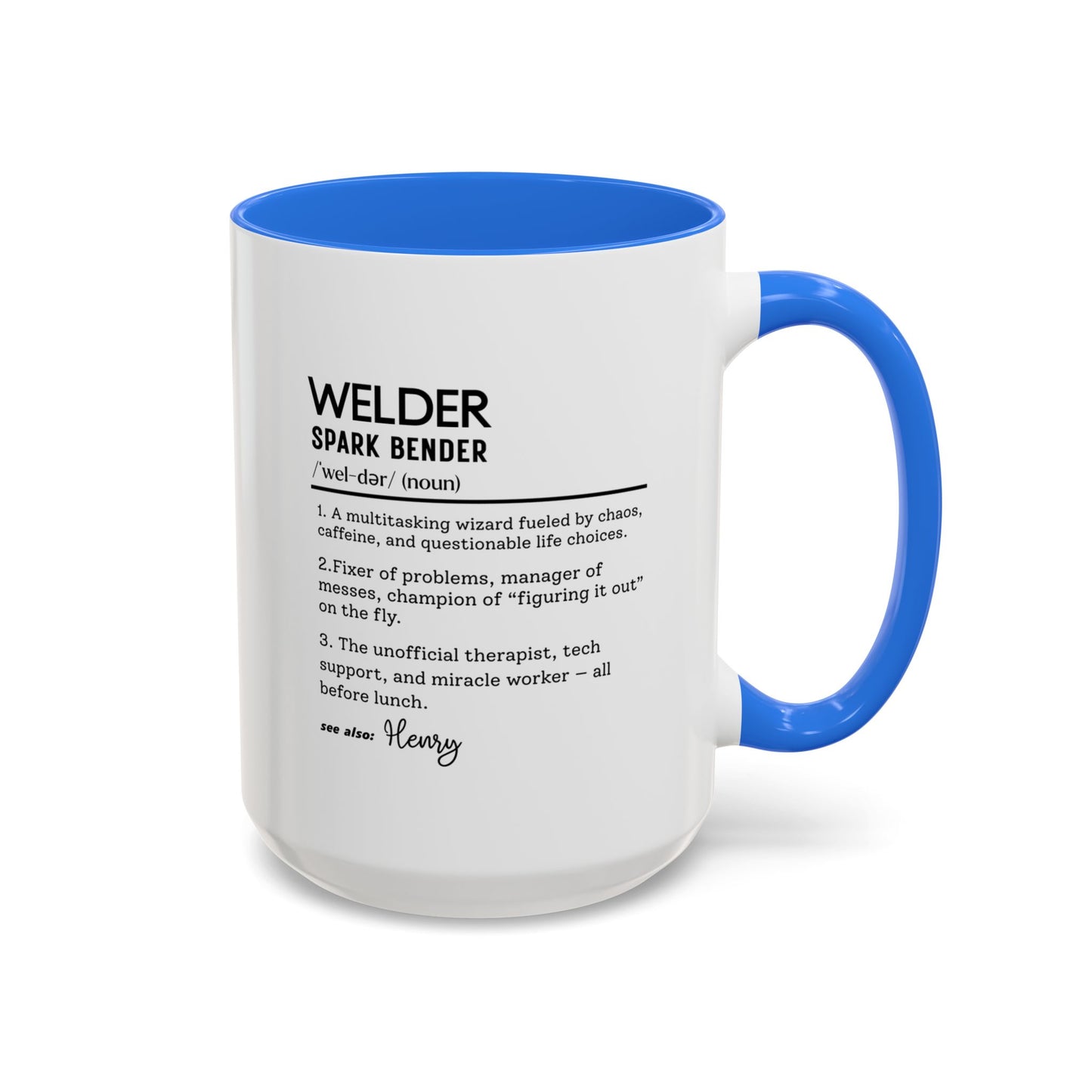 Custom Welder Mug, Spark Bender Dictionary Mug, Funny Welding Gift, Personalized Coffee Cup for Welders, Colorful Mugs 11oz 15oz