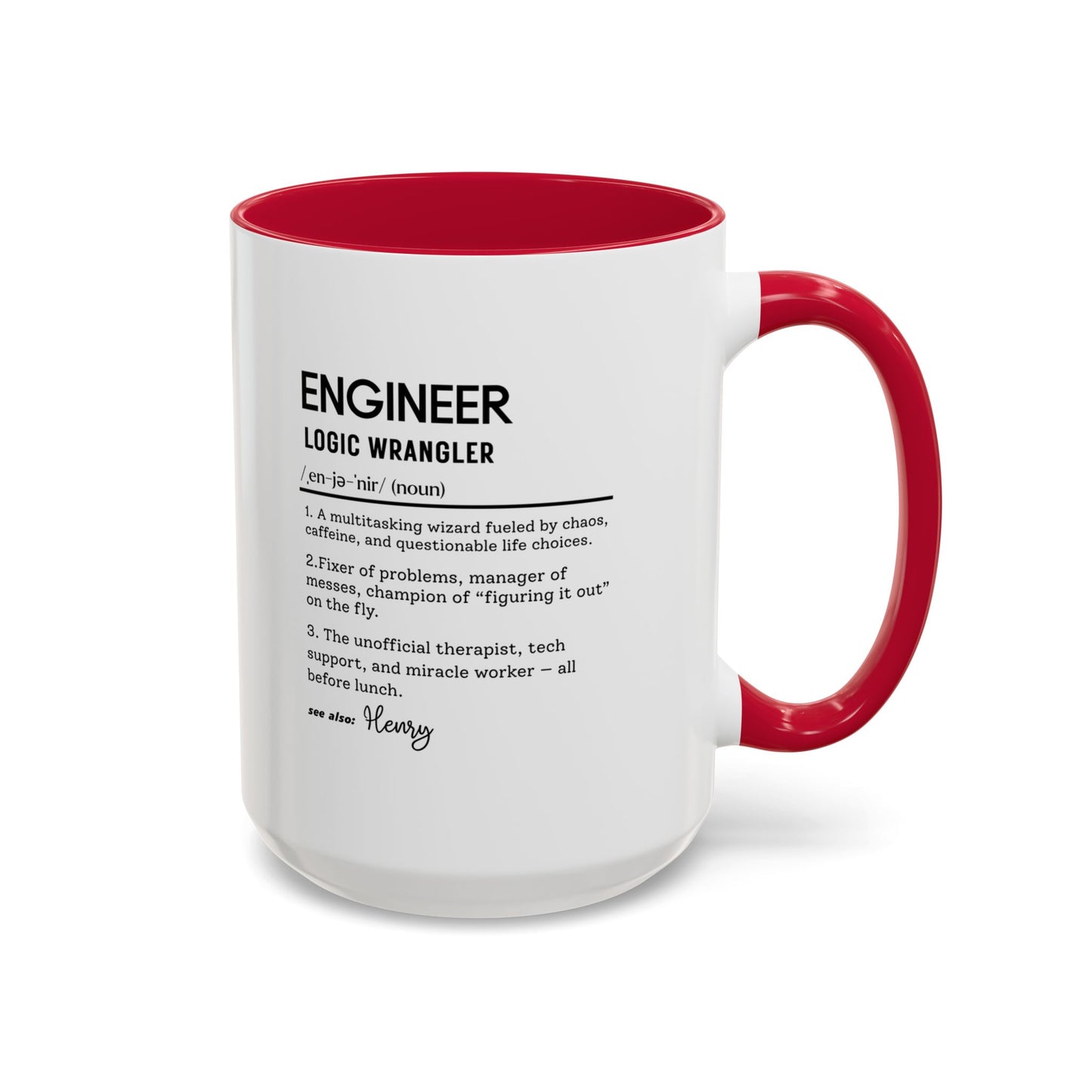 Custom Engineer Mug, Funny Engineering Definition Gift, STEM Coffee Cup, Personalized Tech Gift, Problem Solver Mug, Nerdy Office Cup