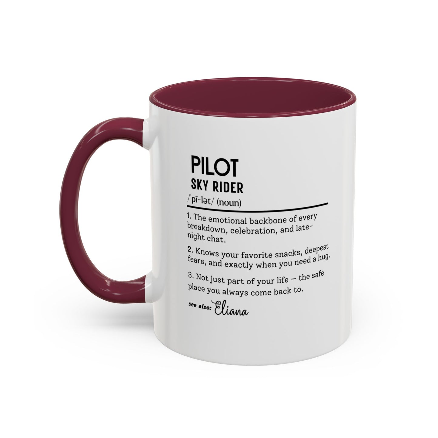 Aviation Pilot Dictionary Mug, Funny Sky Rider Gift, Personalized Coffee Cup, Colorful Mugs (11oz, 15oz), Aviation Gifts for Pilots,