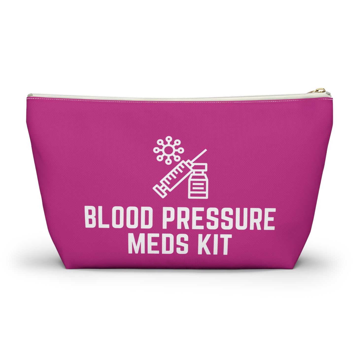 Personalized Blood Pressure Meds Kit Pouch for Daily Medication Storage Travel Organizer for Hypertension and Health Essentials