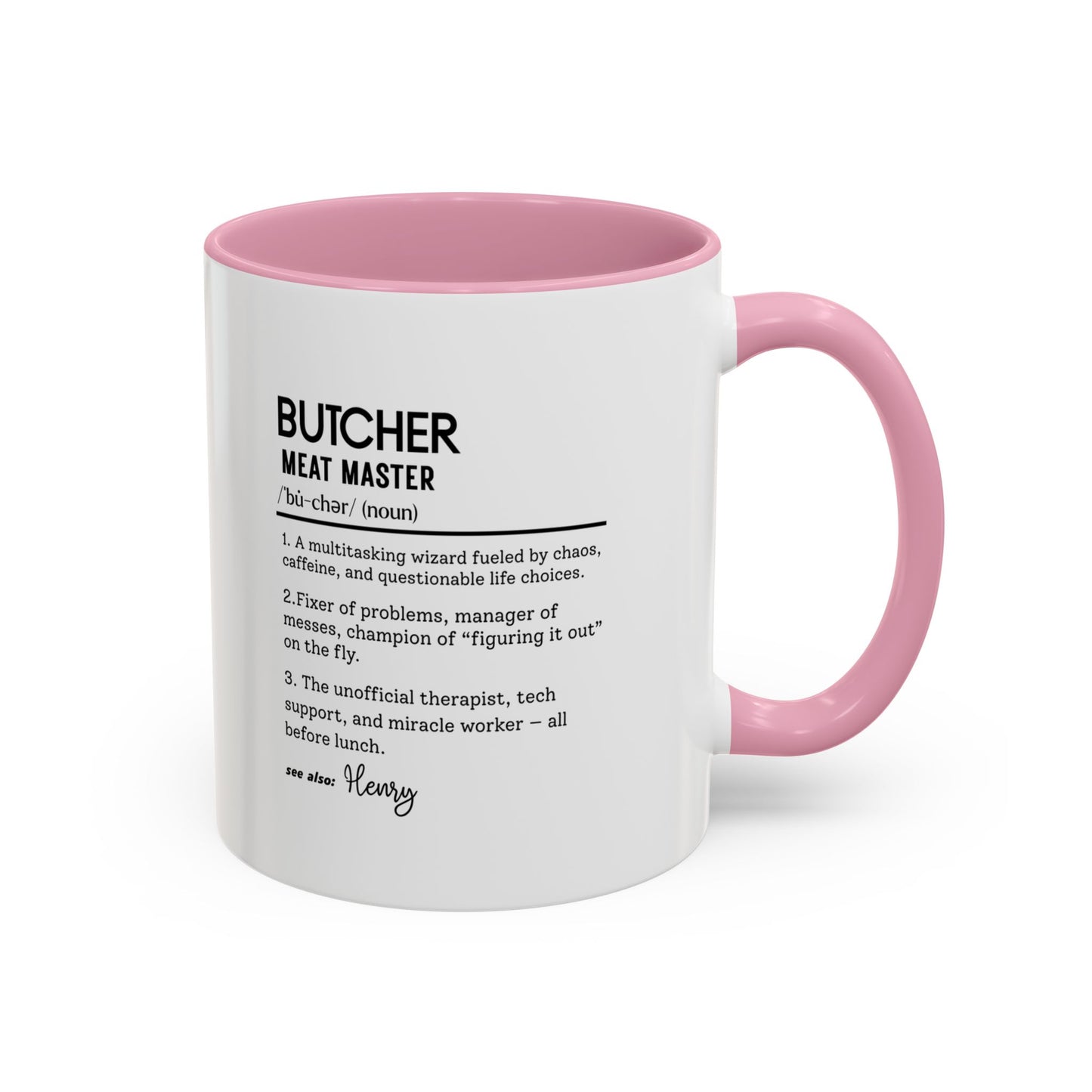 Custom Butcher Mug, Funny Dictionary Definition Gift, Meat Master Mug, Butcher Coffee Cup, Personalized Butcher Gift, Meat Cutter Mug