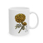 October Birth Flower Marigold Mug 11oz 15oz Personalized Floral Coffee Cup Birthday Gift for Her Custom Ceramic Autumn Flower Mug