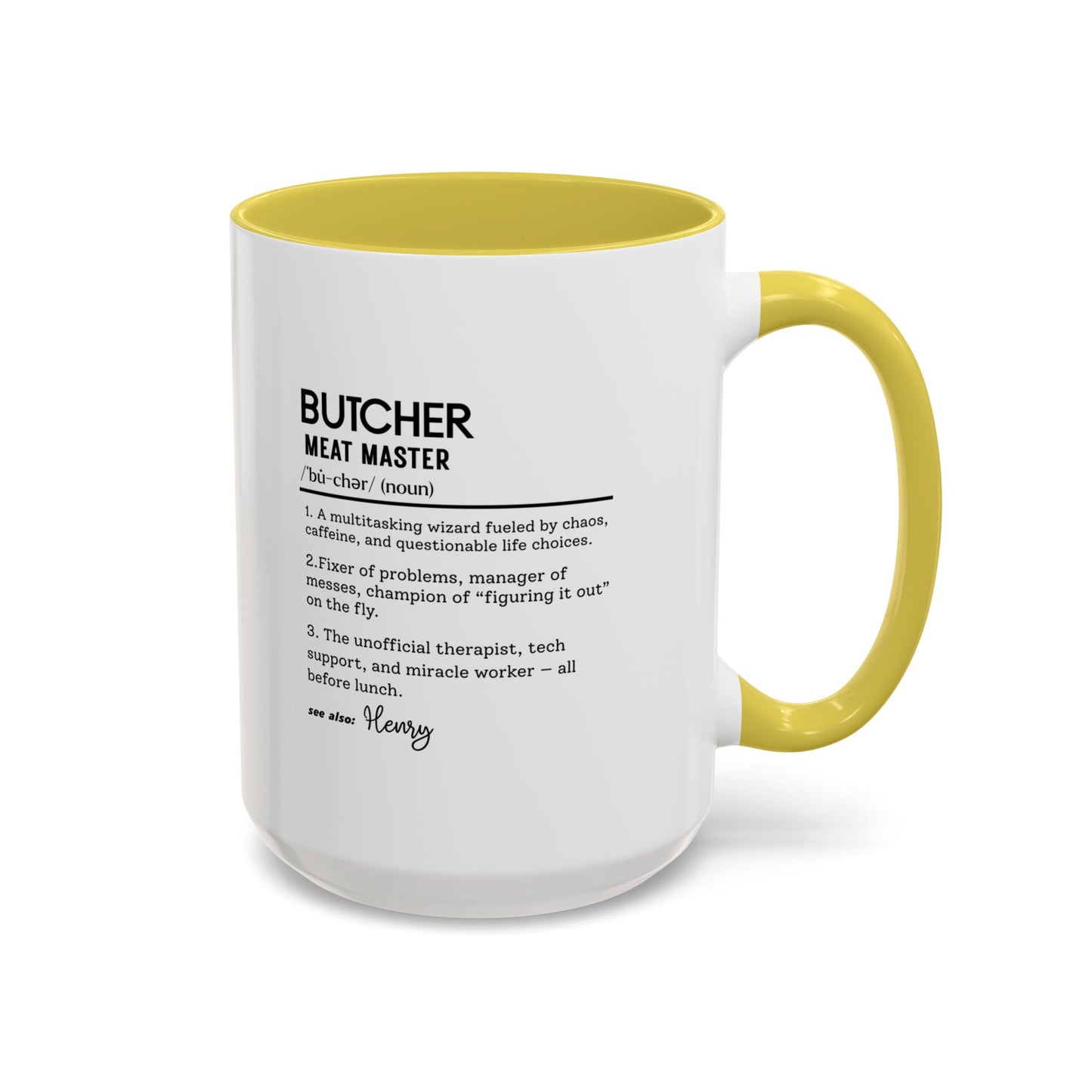 Custom Butcher Mug, Funny Dictionary Definition Gift, Meat Master Mug, Butcher Coffee Cup, Personalized Butcher Gift, Meat Cutter Mug