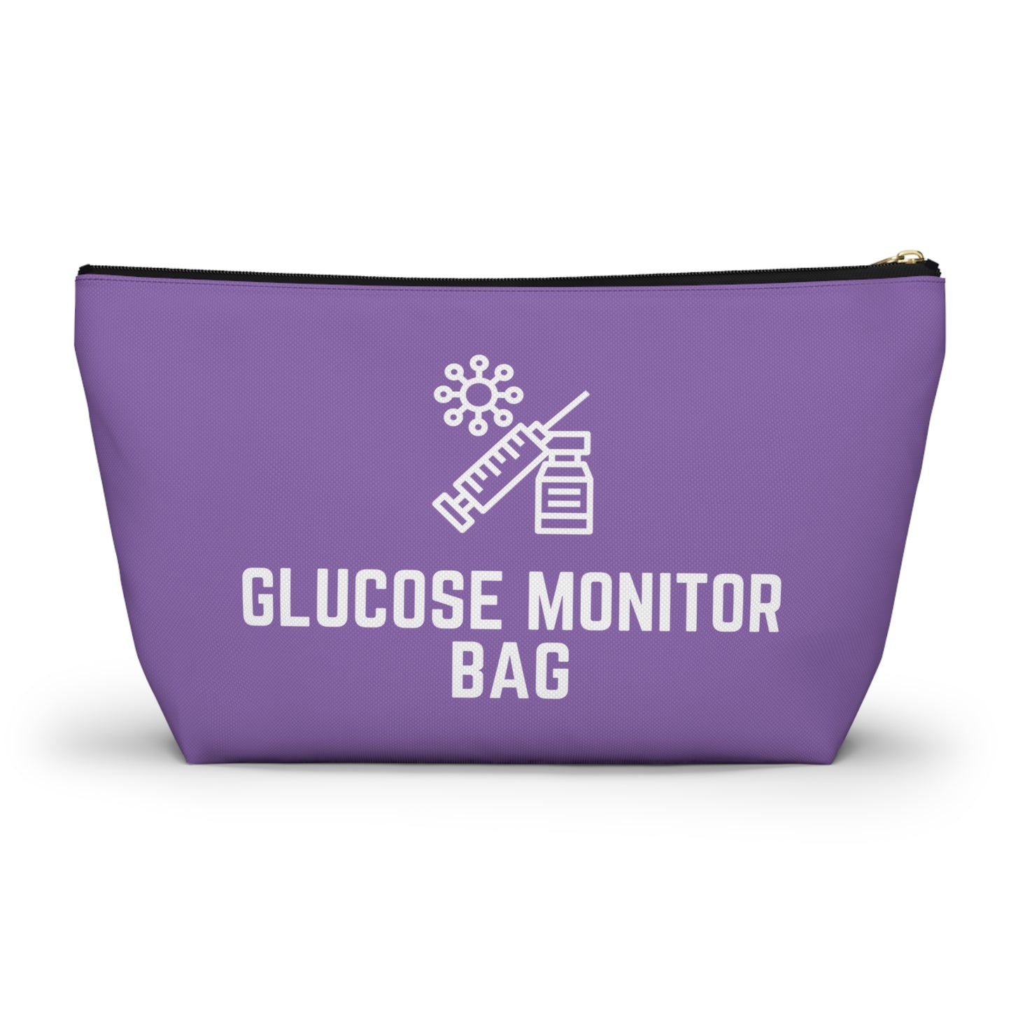 Personalized Glucose Monitor Bag for Diabetes Testing Kit Storage Travel Organizer for Glucometer Strips Lancets and Supplies