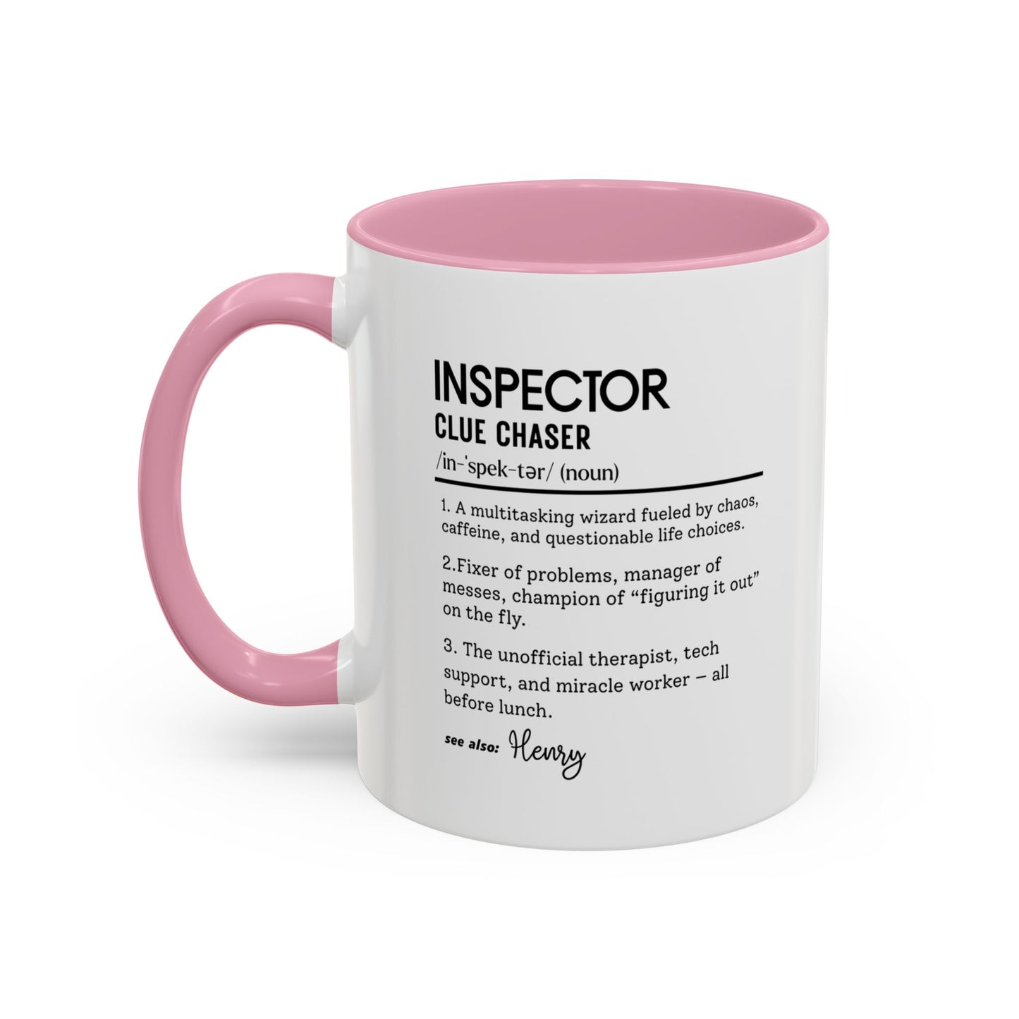 Inspector Mug, Colorful Mug for Clue Chasers, Funny Detective Coffee Cup, Personalized Gift, Colorful Mugs (11oz, 15oz)