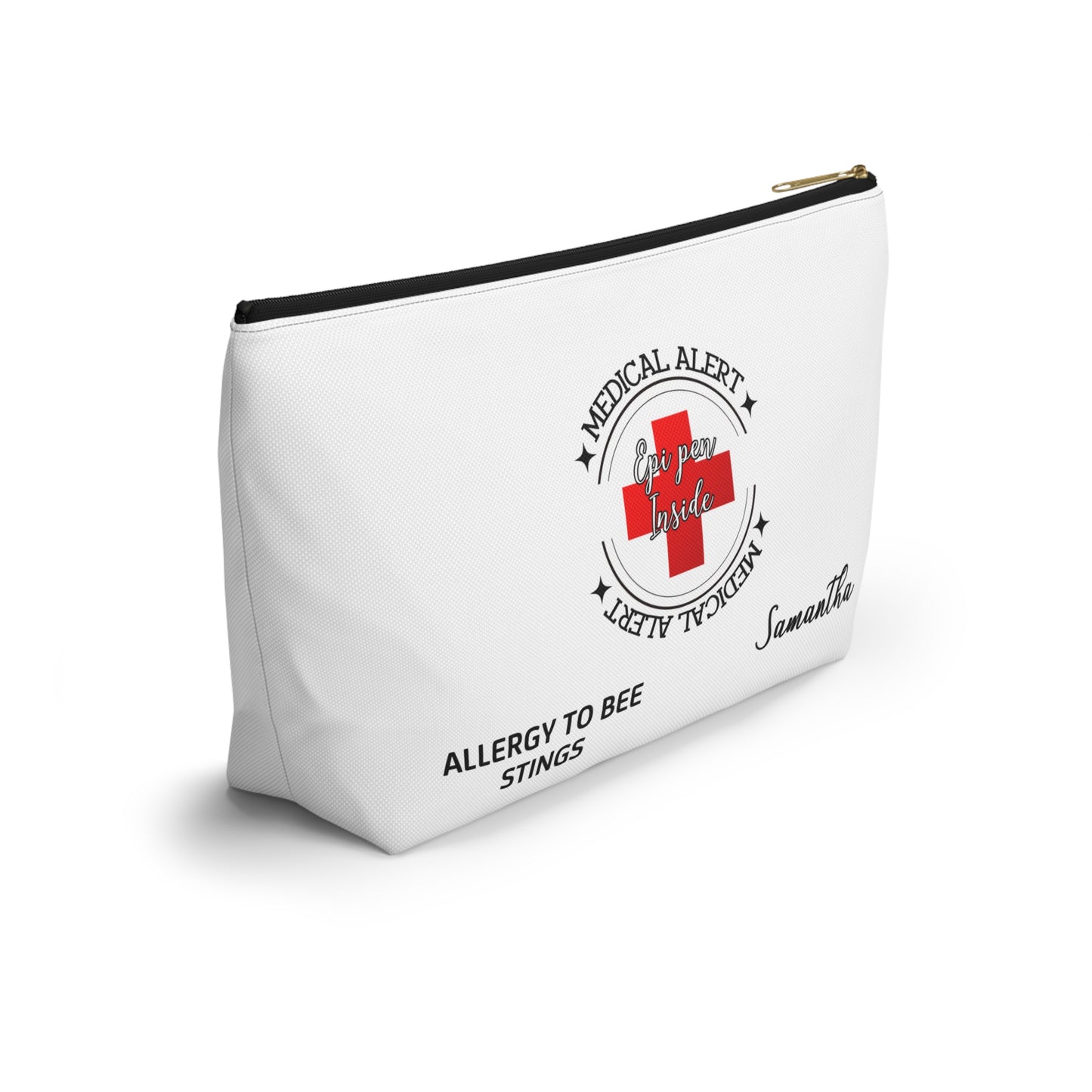 Personalized Medical Alert EpiPen Pouch for Samantha with Bee Sting Allergy