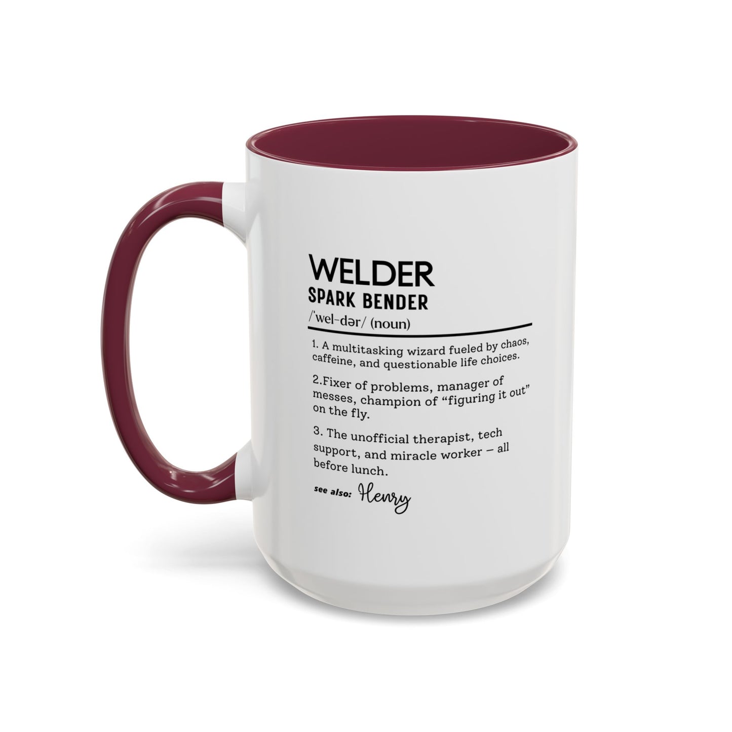 Custom Welder Mug, Spark Bender Dictionary Mug, Funny Welding Gift, Personalized Coffee Cup for Welders, Colorful Mugs 11oz 15oz