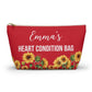 Heart Condition Bag Medical Supplies Pouch Emergency Kit for Heart Patients Personalized Travel Case for Medications and Important Info