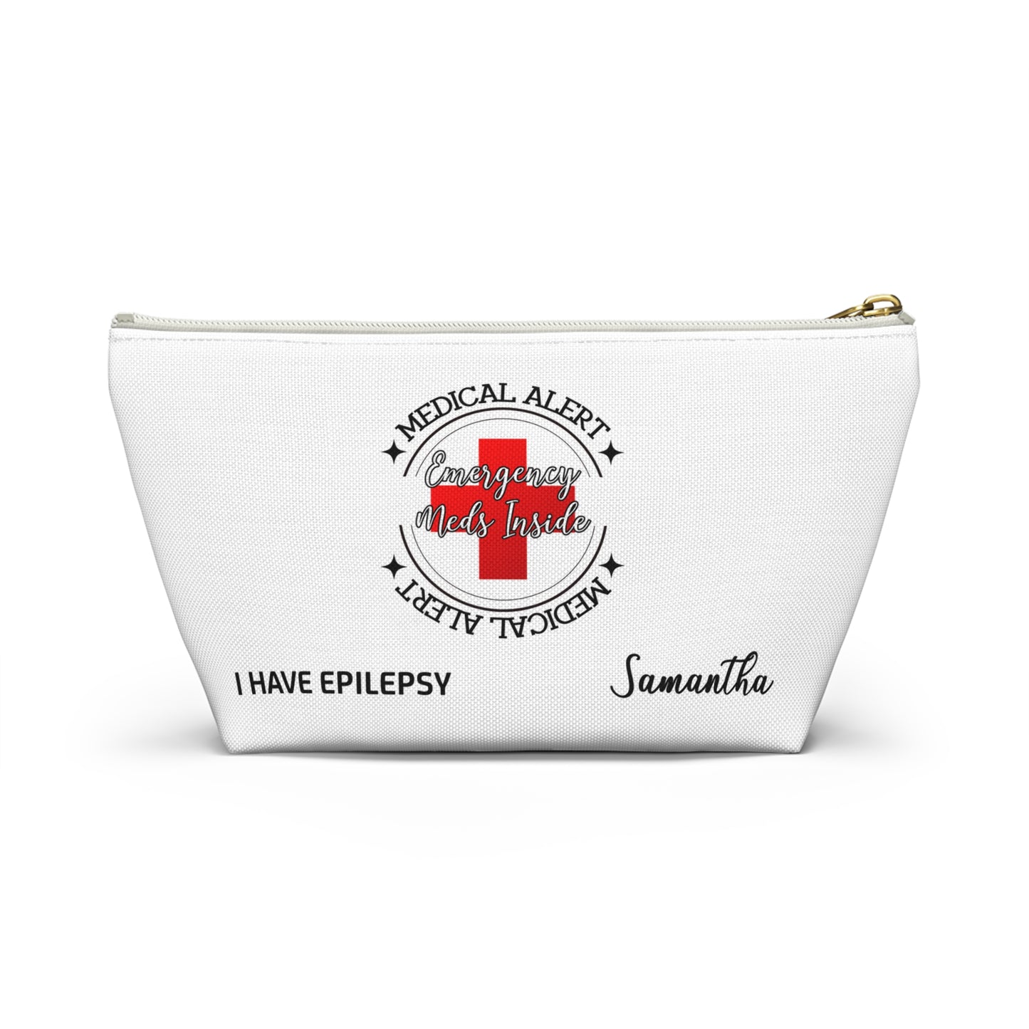 Personalized Medical Alert Epilepsy Emergency Meds Accessory Pouch for Samantha