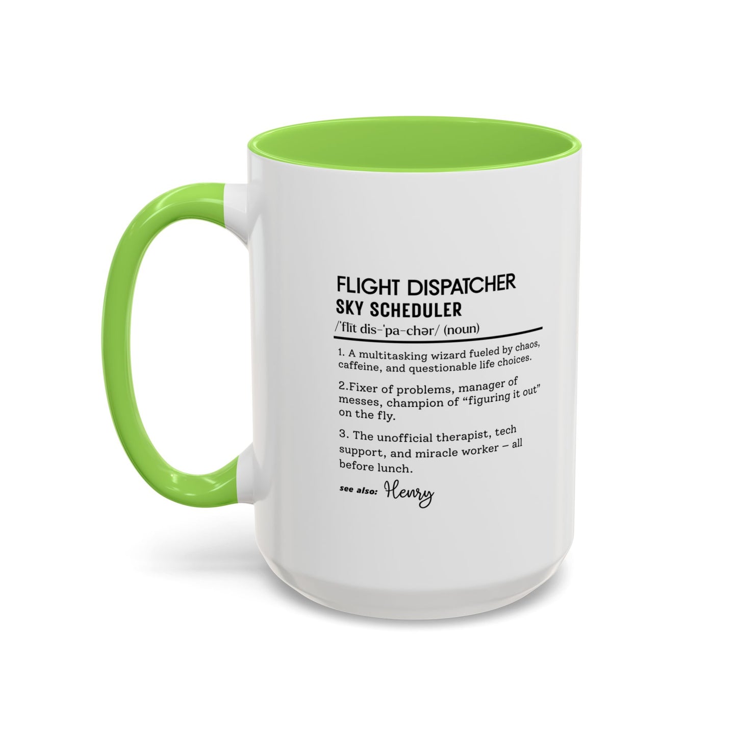 Custom Flight Dispatcher Mug, Funny Aviation Gift, Dispatcher Dictionary Mug, Personalized Pilot Mug, Airport Crew Coffee Cup