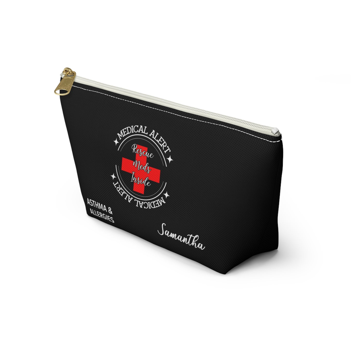 Personalized Medical Alert Rescue Meds Pouch for Asthma and Allergies Samantha Emergency Inhaler and EpiPen Organizer Bag
