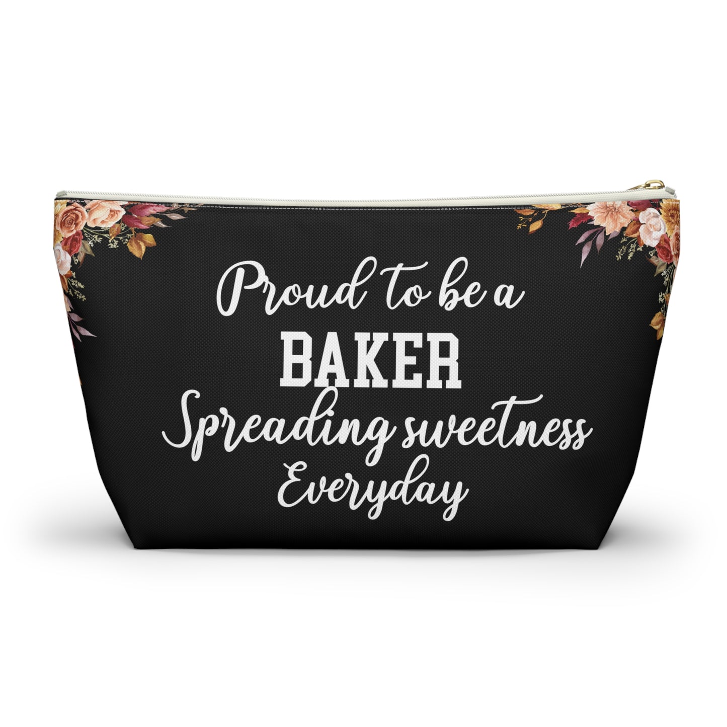 Proud To Be A Baker Pouch Spreading Sweetness Everyday Gift For Bakers Baking Accessory Storage Bag Cute Pastry Chef Zipper Pouch