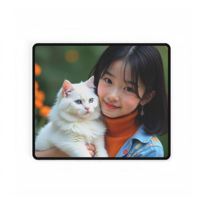 Personalized Desk Mats Featuring Cat & Girl Design, Cute Home Office Decor, Unique Gift for Cat Lovers, Gamer Desktop Accessories, [...]
