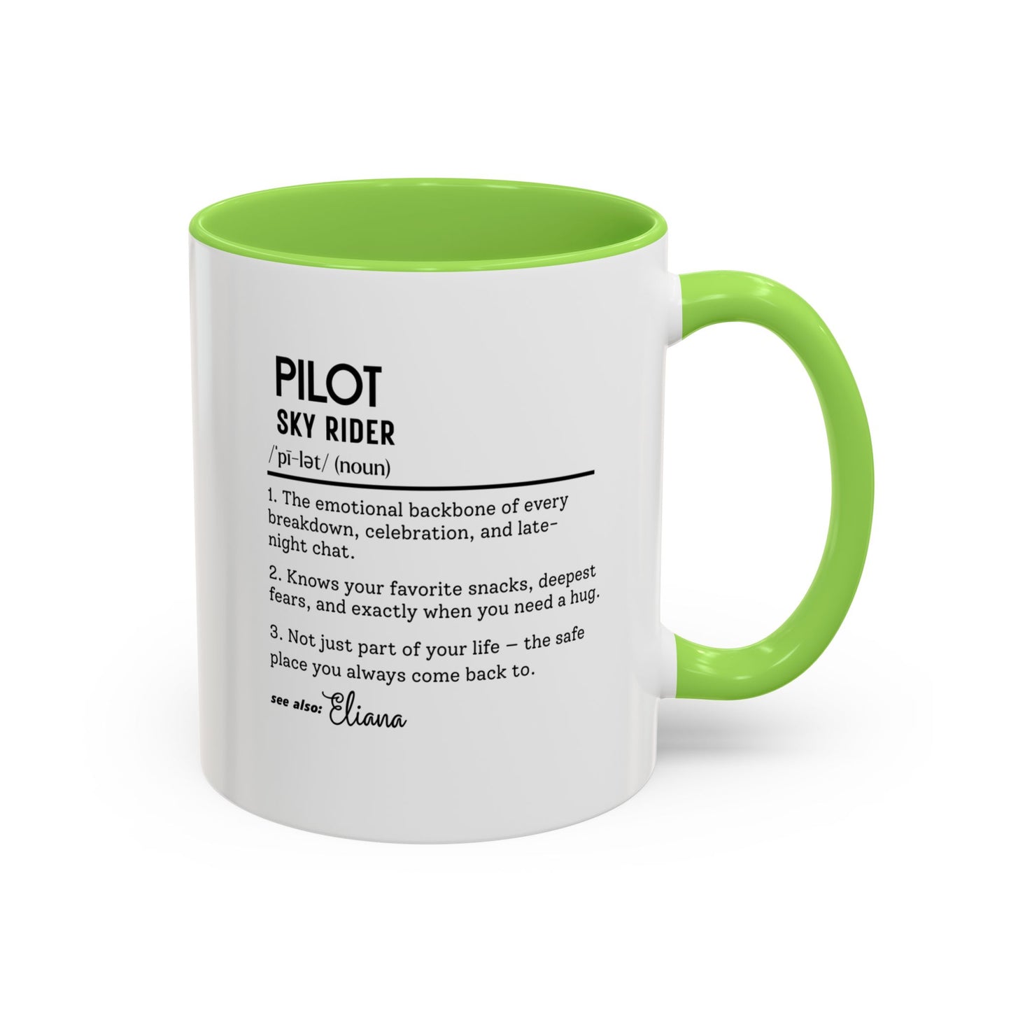 Aviation Pilot Dictionary Mug, Funny Sky Rider Gift, Personalized Coffee Cup, Colorful Mugs (11oz, 15oz), Aviation Gifts for Pilots,