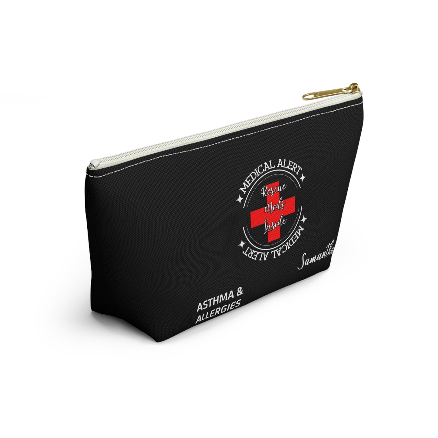 Personalized Medical Alert Rescue Meds Pouch for Asthma and Allergies Samantha Emergency Inhaler and EpiPen Organizer Bag