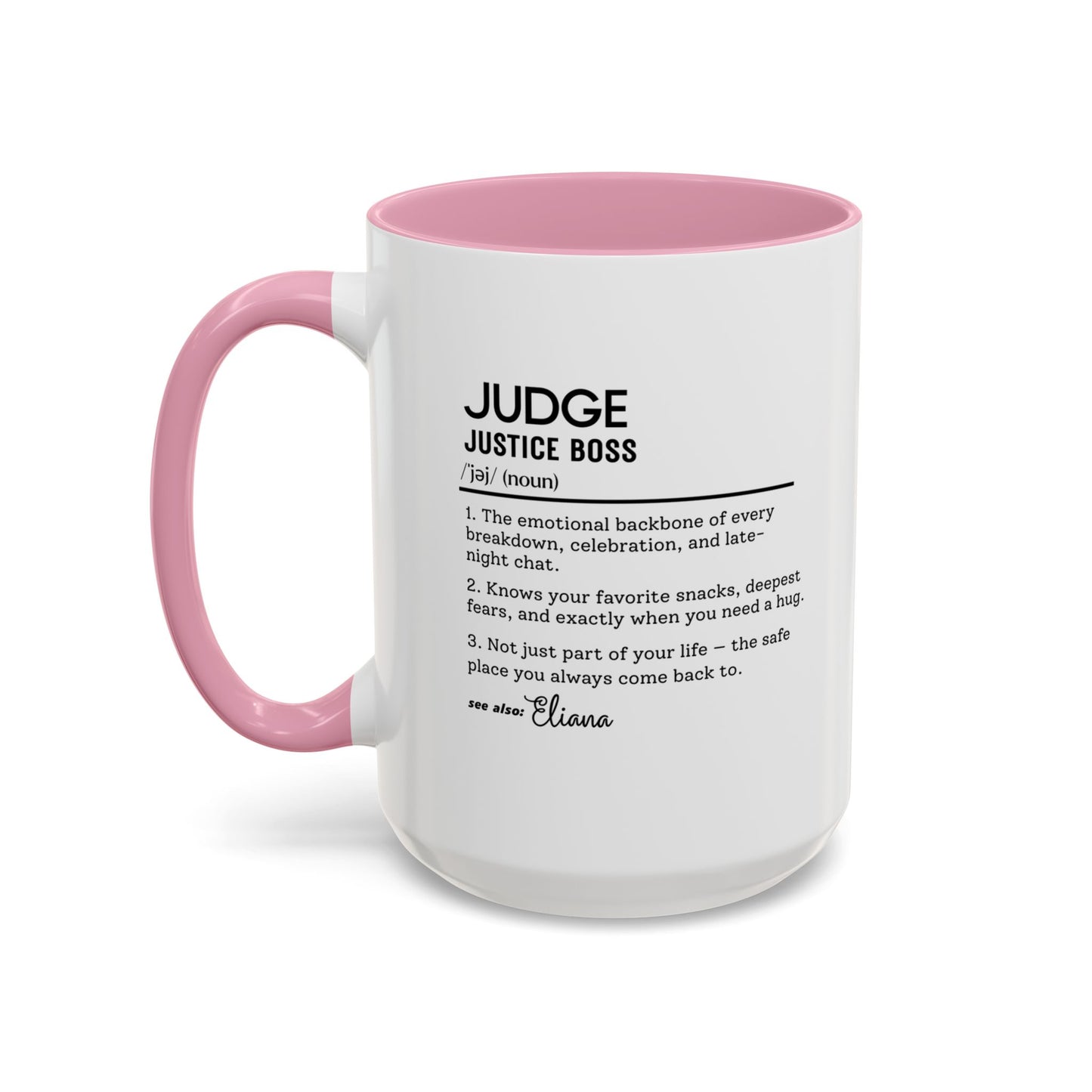 Judge Dictionary Mug, Funny Justice Boss Coffee Cup, Custom Courtroom Gift Idea, Law Office Decor Mug, Colorful Mugs (11oz, 15oz)
