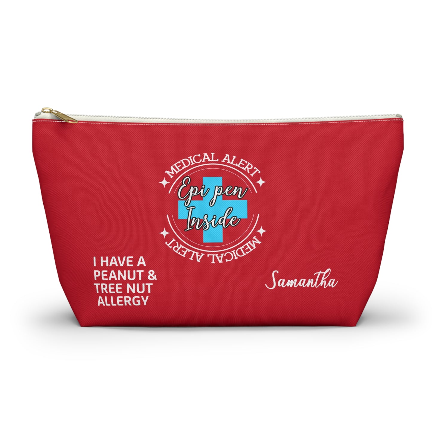 Personalized Medical Alert Epi Pen Pouch for Peanut and Tree Nut Allergy Samantha Emergency Allergy Kit for School Travel