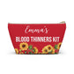 Blood Thinners Kit Medical Alert Pouch Personalized Medication Storage Bag for Anticoagulant Users Travel and Daily Safety Organizer