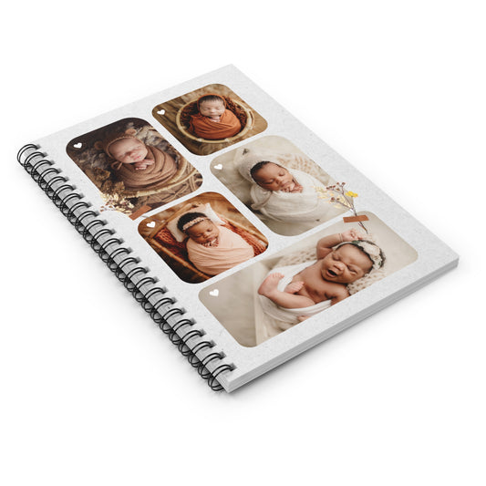 Personalized Baby Photos Journal Book, Custom Baby Memory Notebook, Photo Keepsake for Newborn, Baby Shower Gift, Name Baby Scrapbook
