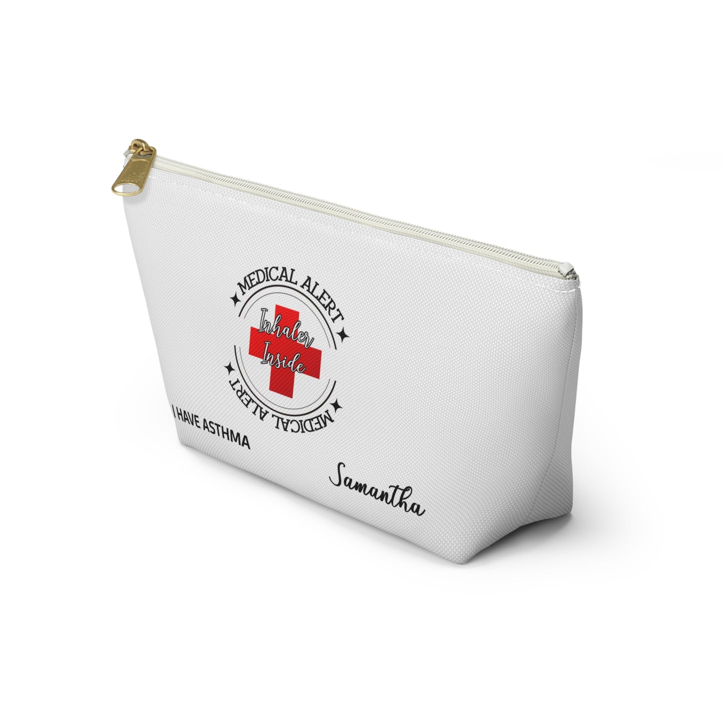 Personalized Medical Alert Inhaler Pouch for Samantha with Asthma