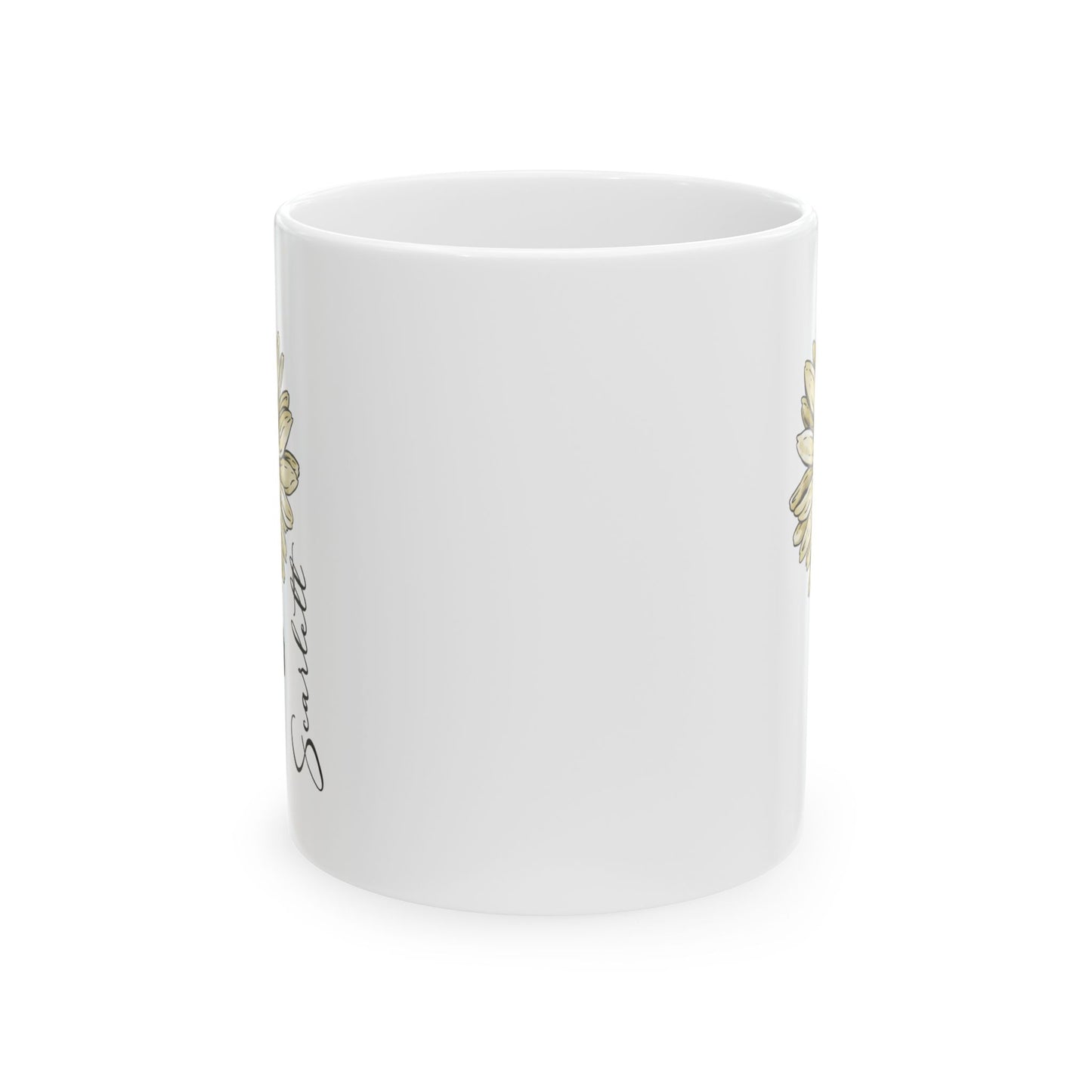 April Birth Flower Daisy Mug 11oz 15oz Custom Floral Coffee Cup Birthday Gift for Her Personalized Ceramic Spring Flower Mug