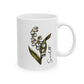 May Birth Flower Lily Mug 11oz 15oz Personalized Floral Coffee Cup Birthday Gift for Her Custom Ceramic Flower Name Mug