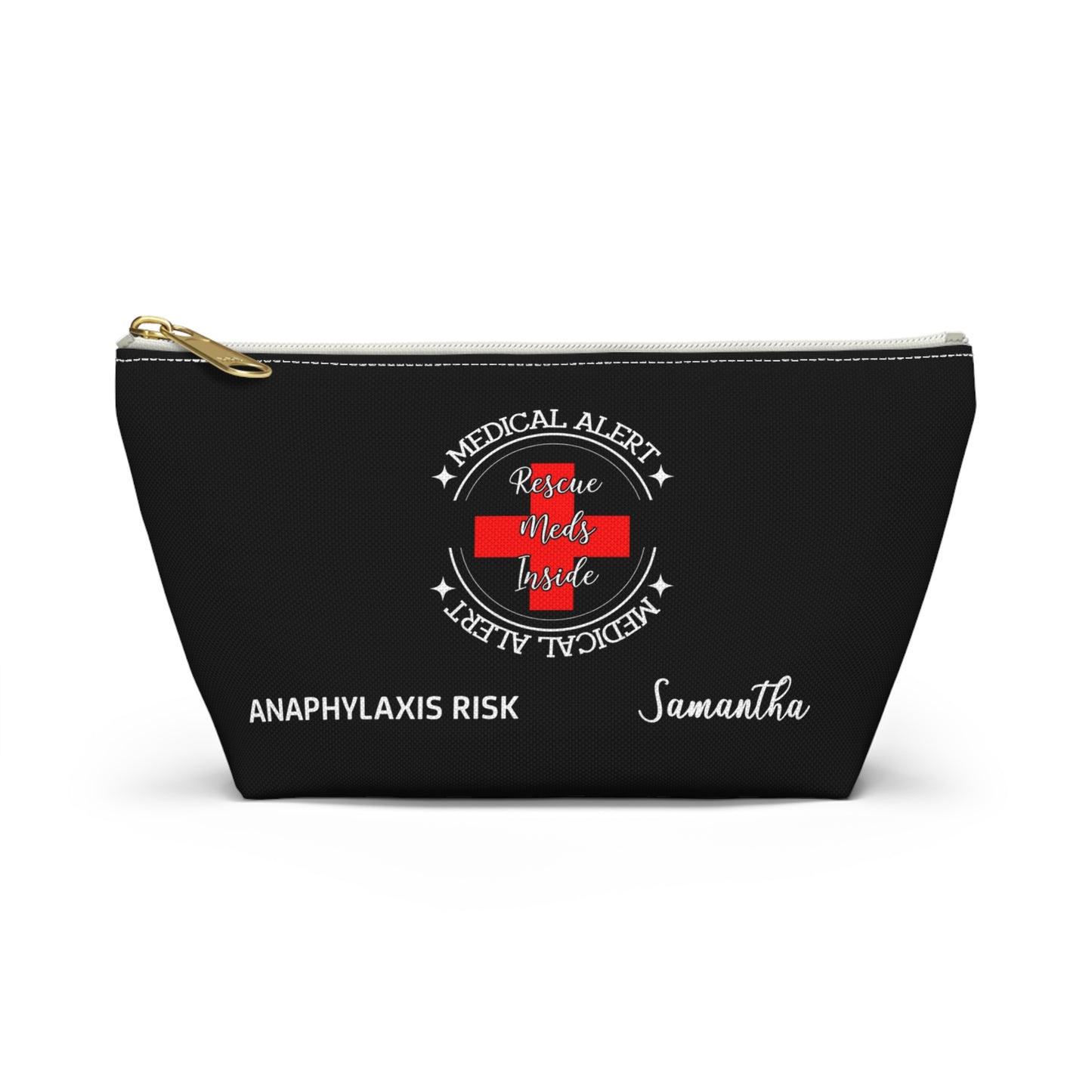 Personalized Medical Alert Rescue Meds Pouch for Anaphylaxis Risk Samantha Emergency Allergy Kit Travel Organizer