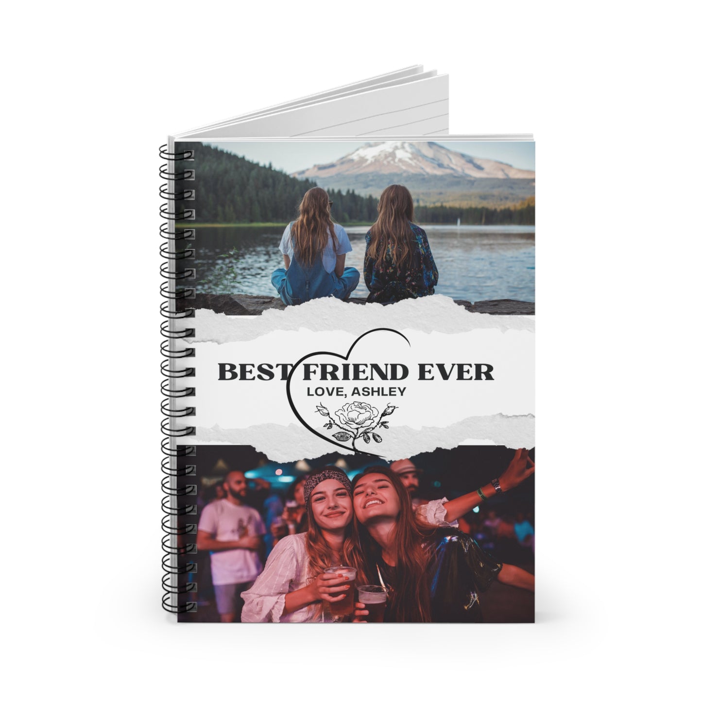 Best Friend Ever Spiral Notebook - Friendship Gift, Personalized Journal, Cute Stationery, Memory Keeper, Thoughtful Present