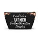 Farmer Essentials Pouch Gift For Farmers Farm Life Organizer Bag Rustic Travel Pouch Agriculture Lover Gift Cute Everyday Carry Zipper Case