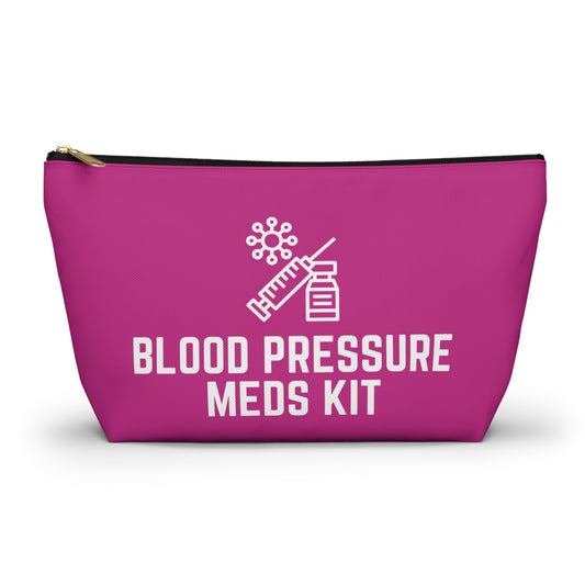 Personalized Blood Pressure Meds Kit Pouch for Daily Medication Storage Travel Organizer for Hypertension and Health Essentials