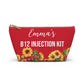 B12 Injection Kit Medical Alert Pouch Personalized Vitamin B12 Supply Bag for Travel Daily Use Emergency Storage with Name Option
