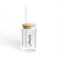 Personalized Glass Sipper, Custom Name Tumbler, Bridesmaids Gifts, Wedding Proposal Cup, 16oz Coffee Glass