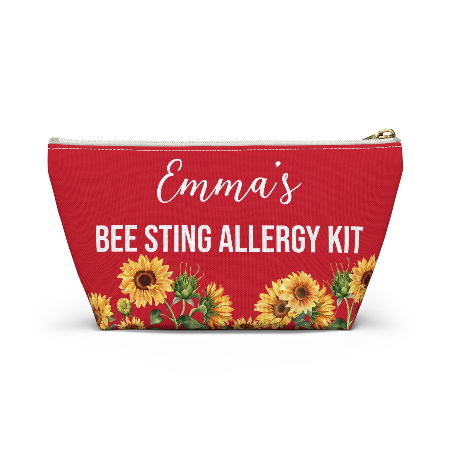 Bee Sting Allergy Kit Medical Alert Pouch Personalized EpiPen Storage Bag for Severe Insect Allergies Travel and Daily Use