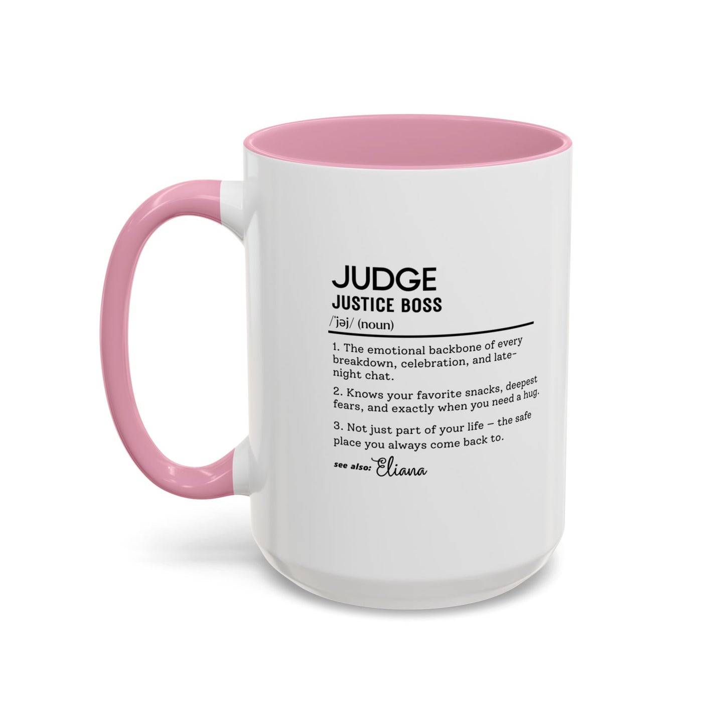 Judge Dictionary Mug, Funny Justice Boss Coffee Cup, Custom Courtroom Gift Idea, Law Office Decor Mug