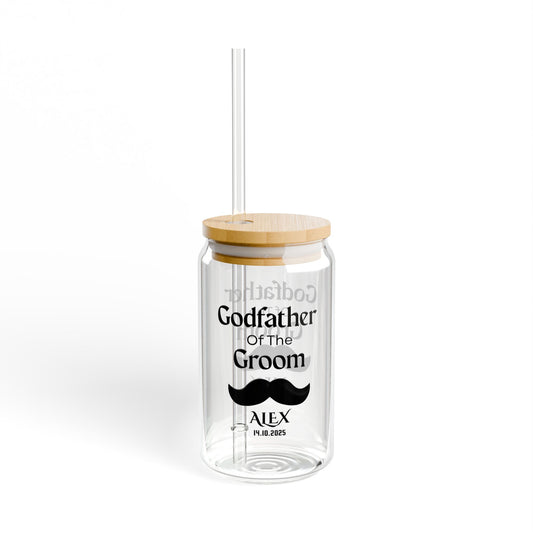 Godfather of the Groom Sipper, Personalized Wedding Gift, Custom Godfather Sipper, Groom Godparent Gift, Wedding Keepsake Cup, 16oz