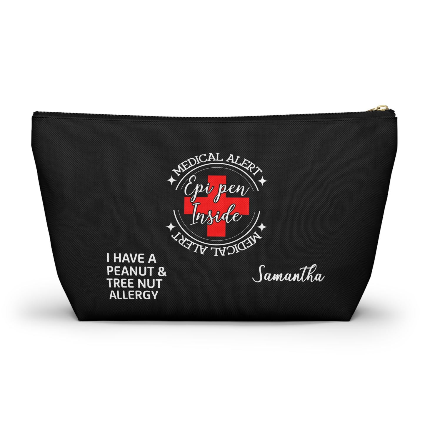 Personalized Medical Alert EpiPen Pouch for Peanut and Tree Nut Allergy Samantha Emergency Allergy Kit Travel Organizer