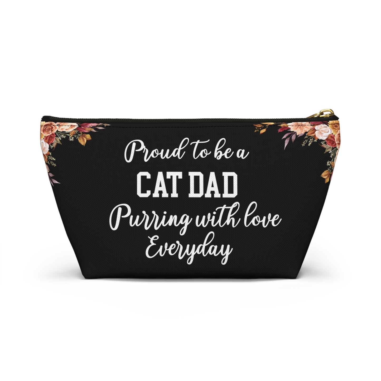 Proud To Be A Cat Dad Pouch Purring With Love Everyday Cat Lover Gift For Him Cat Dad Accessory Bag Cute Pet Zipper Storage Pouch