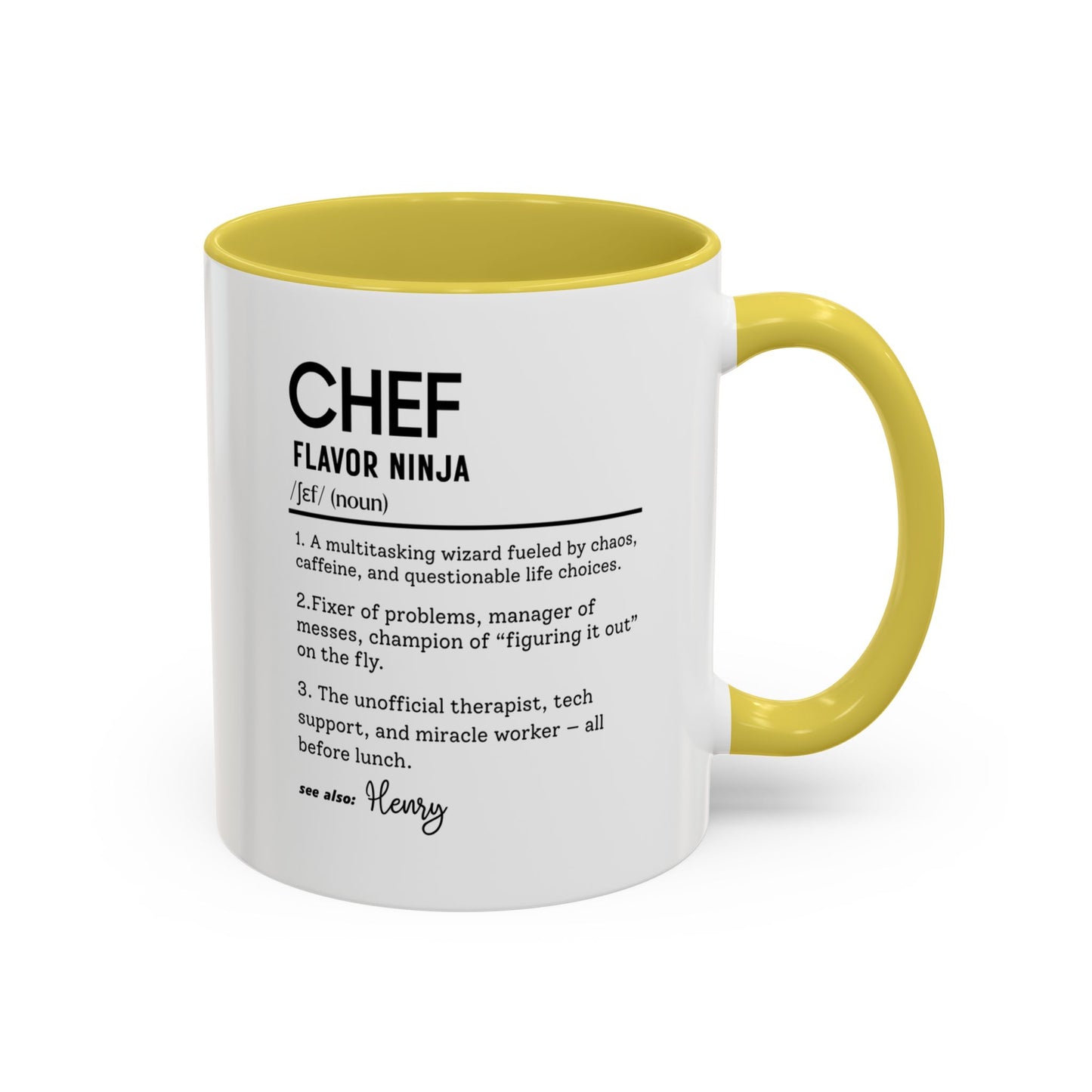 Funny Chef Mug, Custom Culinary Gift, Personalized Cooking Mug, Kitchen Humor Cup, Foodie Definition Mug, Colorful Mugs (11oz, 15oz)